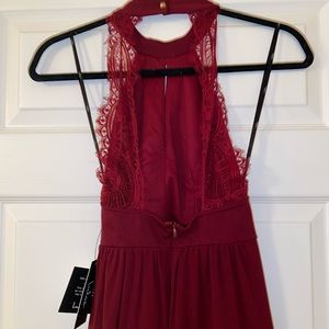 Lulus maroon high-low formal dress